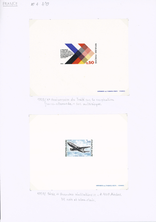 Lot de 22 épreuves de luxe, n°1089/90, 1050/52, 1054,