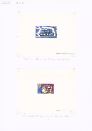 Lot de 22 épreuves de luxe, n°1089/90, 1050/52, 1054,