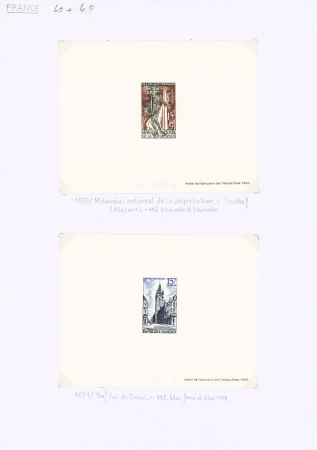 Lot de 22 épreuves de luxe, n°1089/90, 1050/52, 1054,