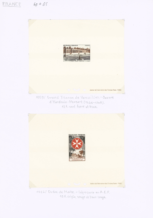 Lot de 22 épreuves de luxe, n°1089/90, 1050/52, 1054,