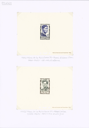 Lot de 22 épreuves de luxe, n°1089/90, 1050/52, 1054,