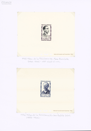 Lot de 22 épreuves de luxe, n°1089/90, 1050/52, 1054,