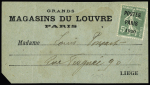 N°24 5c vert POSTES PARIS 1920 sur document Grands