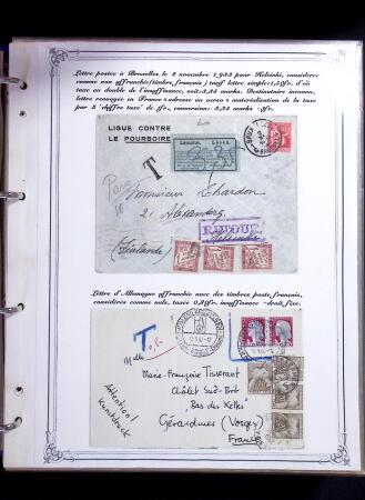 1846-1970 Deux cartons de lettres dont une collection