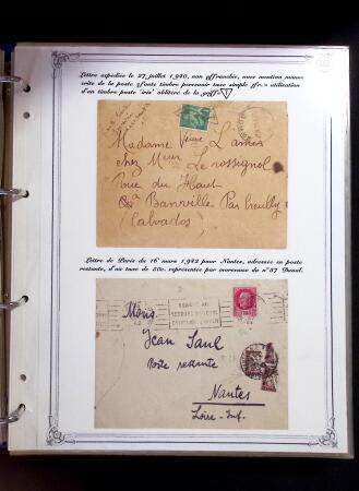 1846-1970 Deux cartons de lettres dont une collection