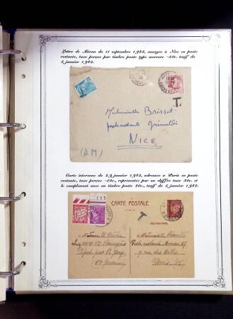 1846-1970 Deux cartons de lettres dont une collection