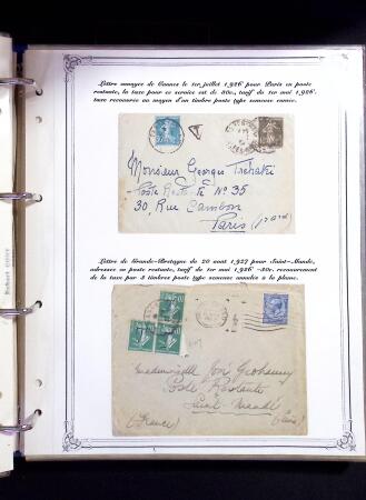 1846-1970 Deux cartons de lettres dont une collection
