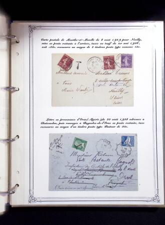 1846-1970 Deux cartons de lettres dont une collection