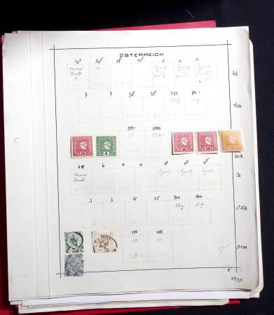 1850-1920, Mint and used collection of Austria on pages