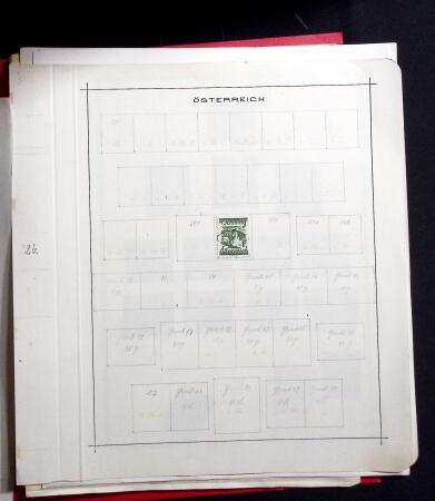 1850-1920, Mint and used collection of Austria on pages