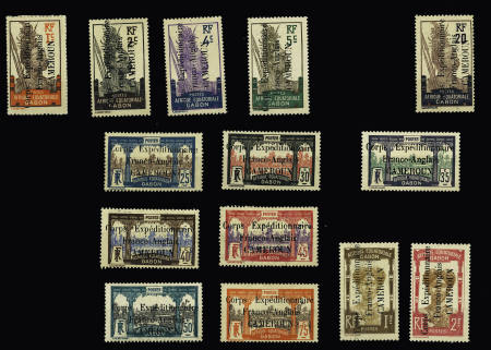 N°38 à 52 (sauf n°42A), série de 15 valeurs, neuf