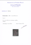 N°2 10c noir sur lilas, surcharge vermillon, obl.,