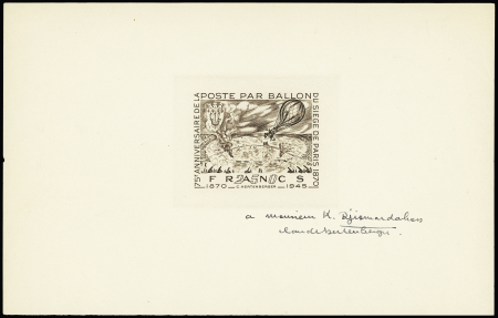 3 épreuves du 75ème anniversaire de la Poste par