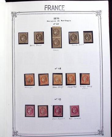 1849-2000, Importante et belle collection de France