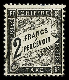 N°23 2f noir, obl. càd propre, TB. Signé Calves