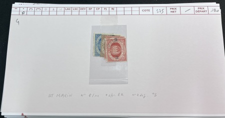 1877-1921, Nice lot of early San Marino sorted on cards,