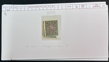 1877-1921, Nice lot of early San Marino sorted on cards,