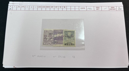 1877-1921, Nice lot of early San Marino sorted on cards,