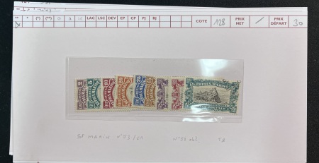 1877-1921, Nice lot of early San Marino sorted on cards,