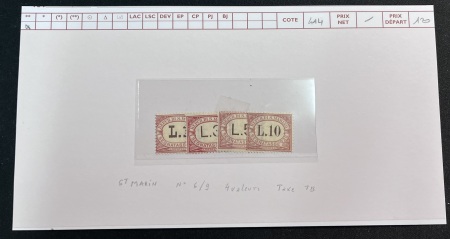 1877-1921, Nice lot of early San Marino sorted on cards,