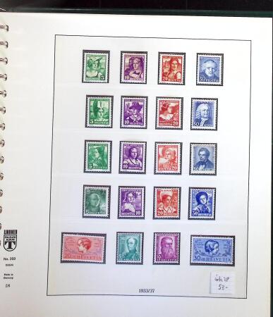 1912-2021, Mint collection of Switzerland in seven