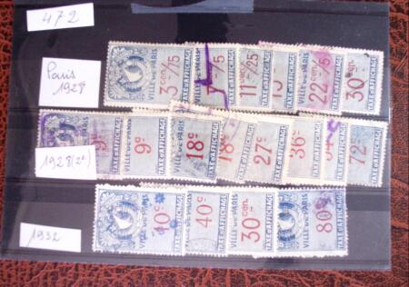 1926 Exceptionnelle collection de timbres fiscaux pour