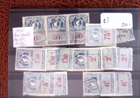 1926 Exceptionnelle collection de timbres fiscaux pour