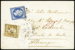 N°13+14 obl. losange DS3 sur lettre de Paris 26.10.62