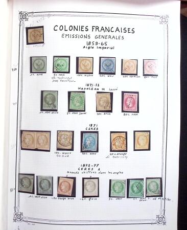 1859-1999, Importante collection des colonies monté