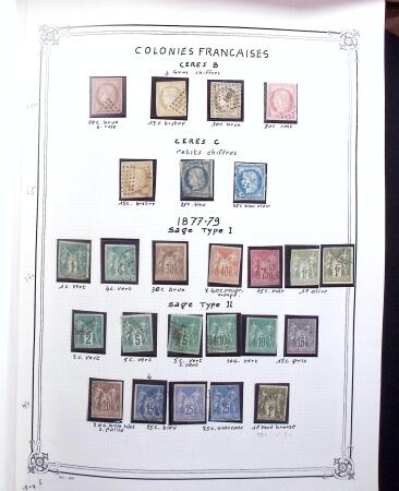 1859-1999, Importante collection des colonies monté