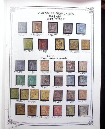 1859-1999, Importante collection des colonies monté