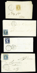63 HAUTES PYRENNEES 14 lettres 1851-1882 avec timbres