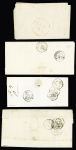 63 HAUTES PYRENNEES 14 lettres 1851-1882 avec timbres