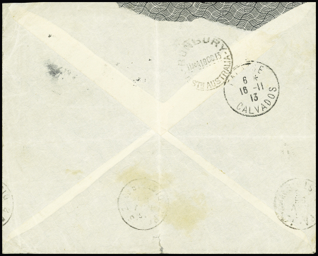 1913 Enveloppe avec 10c Semeuse oblitéré cachet "Republique