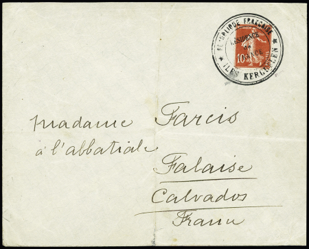 1913 Enveloppe avec 10c Semeuse oblitéré cachet "Republique