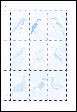 1998 Oiseaux, les deux valeurs à 175f et 200f en feuillets