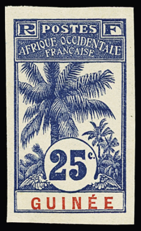 N°39a 25c bleu sur chamois, non dentelé, neuf sans