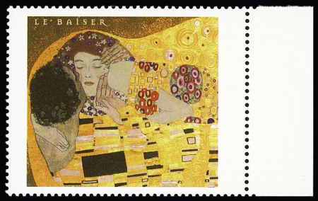 N°3461a 1,02€ Gustav Klimt, variété valeur faciale