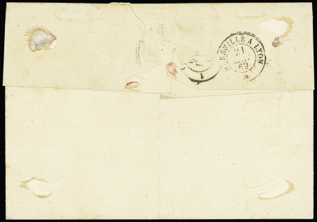 TUNIS N°31 40c orange obl. GC 5107 sur lettre de Tunis
