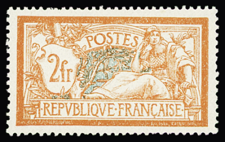 N°145 2f orange et vert-bleu, neuf **, très frais,