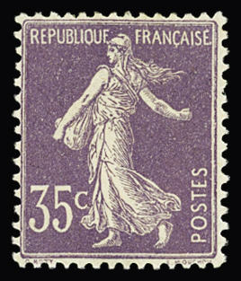 N°136 35c violet clair, Type IIA, neuf **, TTB. Signé