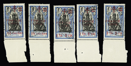 N°186 à 190, tous bdf, obl., TTB