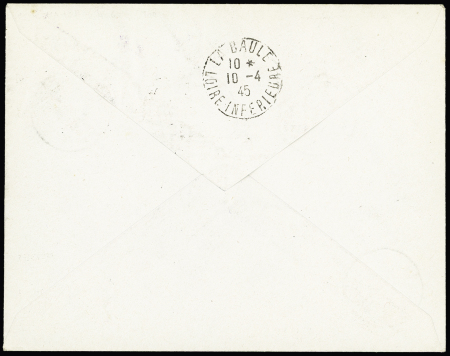 LA BAULE 6 timbres surchargées Croix de Lorraine obl.
