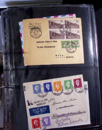 SARREBOURG 1945-1960, Un classeur avec environs 150