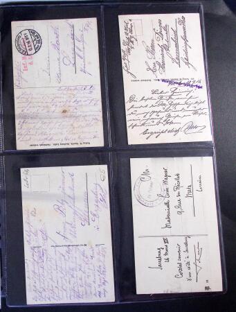 1914-1918 Un classeur avec envions 150 cartes postaux
