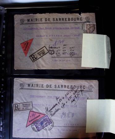 SARREBOURG 1918-1939 Un classeur avec environs 200/250