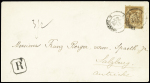 Autriche : n°80 OBL CAD "Paris R.Taitbout"  (1896) sur imprimé recommandé pour Salzbourg. TB