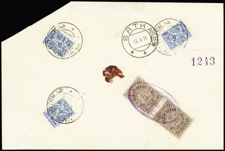 1911 (13 Mar.) Double-weight registered envelope addressed