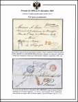1859-64, Selection of 13 stampless PRE-PAID covers