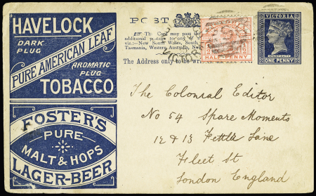 1895 "Beer & Basy" postal stationery cards; The three types, all used on November 19, 1895, two with small corner crease, scarce group